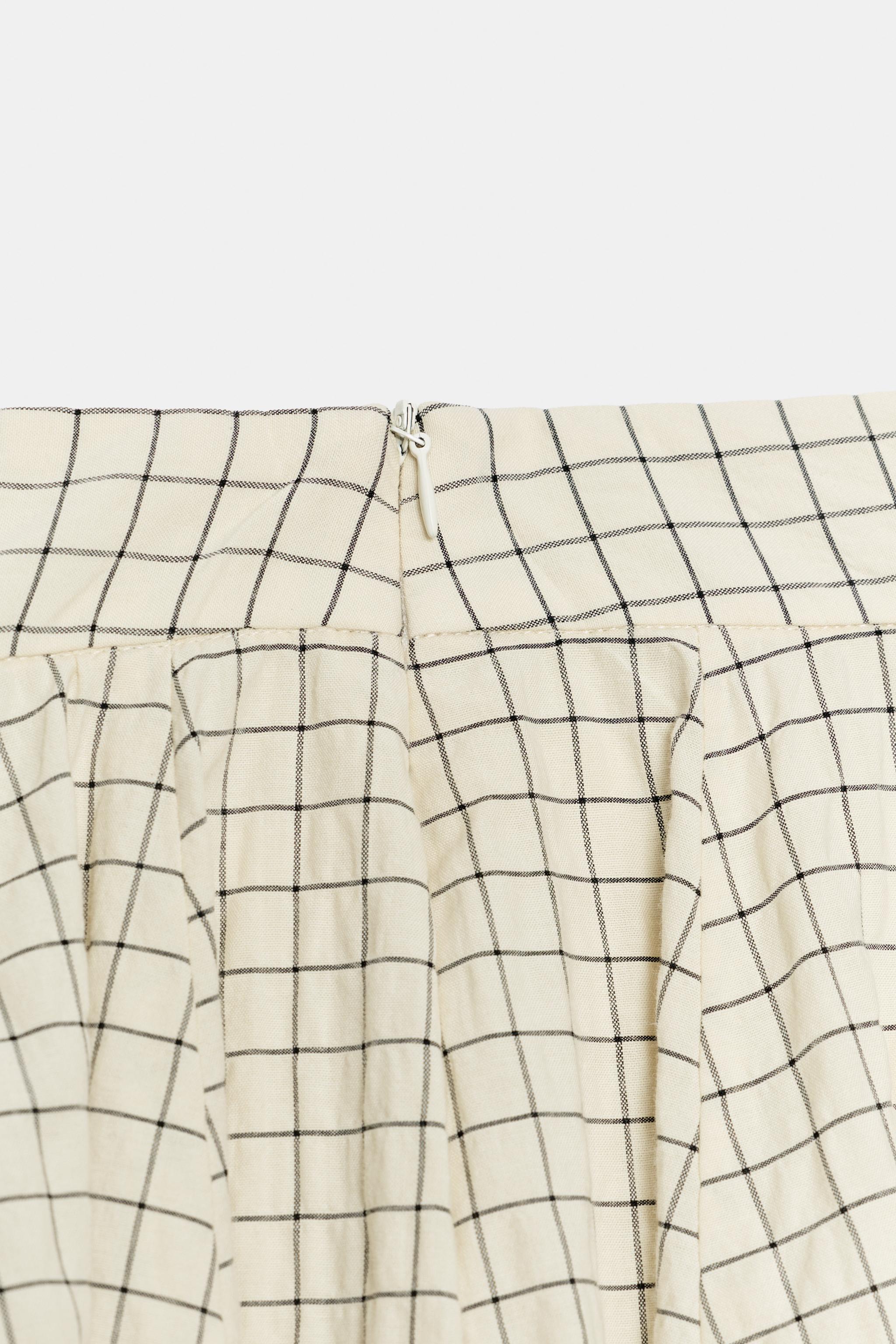 ZW COLLECTION PLAID BALLOON SKIRT